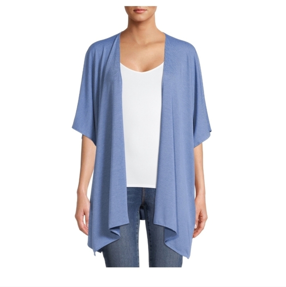 Time and Tru Jackets & Blazers - Multi Wear Wrap One Size Fits Most Blue Agave